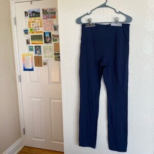 Navy Blue Athleta Rib Skinny Leg Pant Leggings